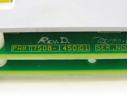 PressTech 7602-2160 | 7508-1440 | 7508-1450 Control Panel Rev D