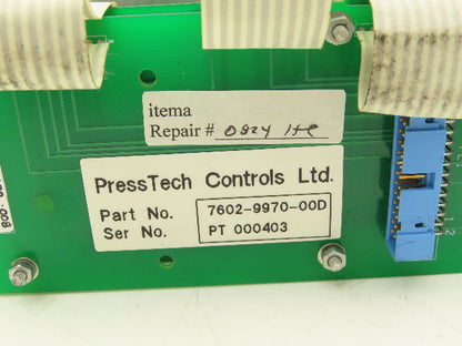 PressTech Controls 7602-9970-00D 7602-996D Control Display Panel Lot of 3