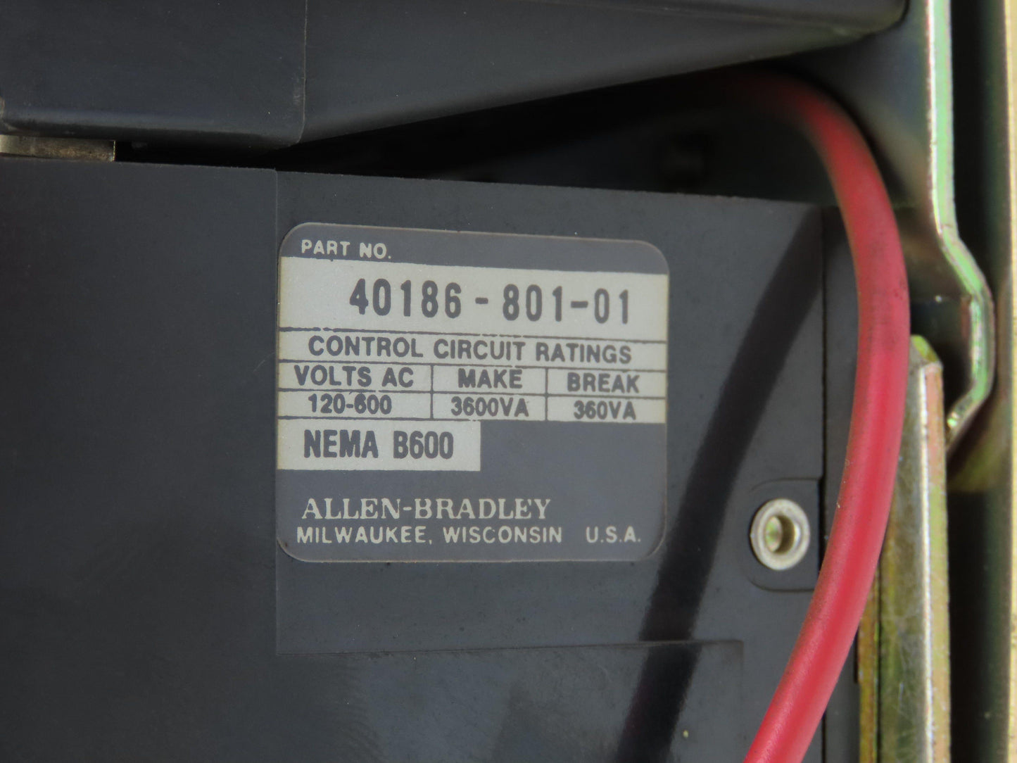 Allen Bradley 505-AOD-7 Sz 0 Reversing Starter 120V Coil w/Overload 40186-801-01