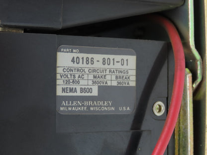 Allen Bradley 505-AOD-7 Sz 0 Reversing Starter 120V Coil w/Overload 40186-801-01