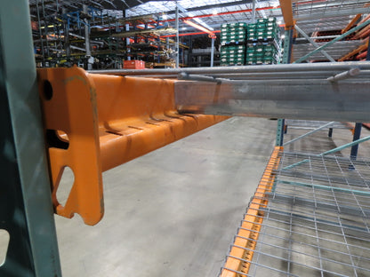 Teardrop Pallet Rack 4 Shelf 10' x 60" Upright 96" Shelf 46" Wire Deck Shop