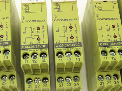 Comat C133.01/24VDC Relay 2NC 2NO Lot of 9