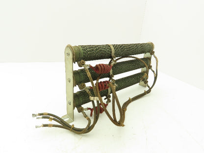 D50 Ceramic Rib Wound Resistor 50 Ohm 11.5" Set of 3 Chassis Mount Assy