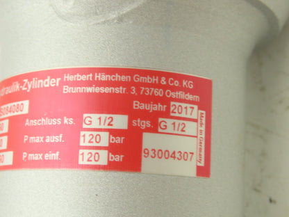 Hanchen Round Hydraulic Cylinder 60mm Bore 360mm Stroke Pivot Mount 1740 PSI