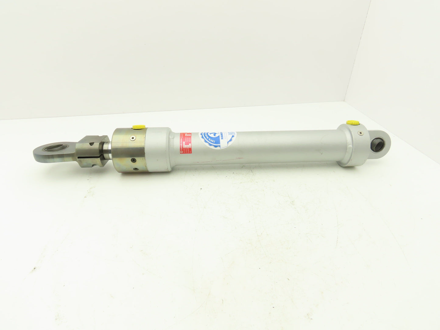 Hanchen Round Hydraulic Cylinder 60mm Bore 360mm Stroke Pivot Mount 1740 PSI