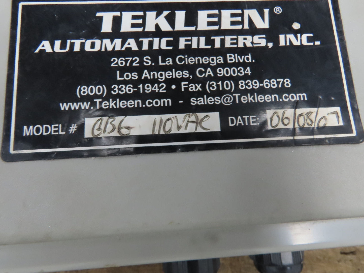 Tekleen ABW10-LP Automatic Back Wash Filter ABW 2630 GPM 100 MIC 10" Flange