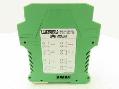 Phoenix Contact RAD-OUT-8D-REL 8 Channel Relay Output Module Rev 2.1 | S/W 1.8