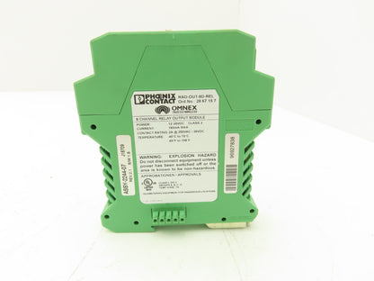 Phoenix Contact RAD-OUT-8D-REL 8 Channel Relay Output Module Rev 2.1 | S/W 1.8