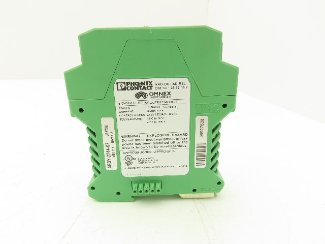 Phoenix Contact RAD-OUT-8D-REL 8 Channel Relay Output Module Rev 2.1 | S/W 1.8