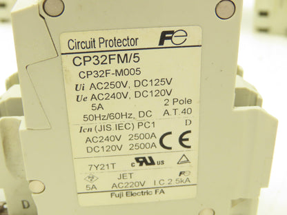 Fuji Electric CP32F-M005 | CP32F-M003 Circuit Breakers 3A 5A Mixed Lot of 11