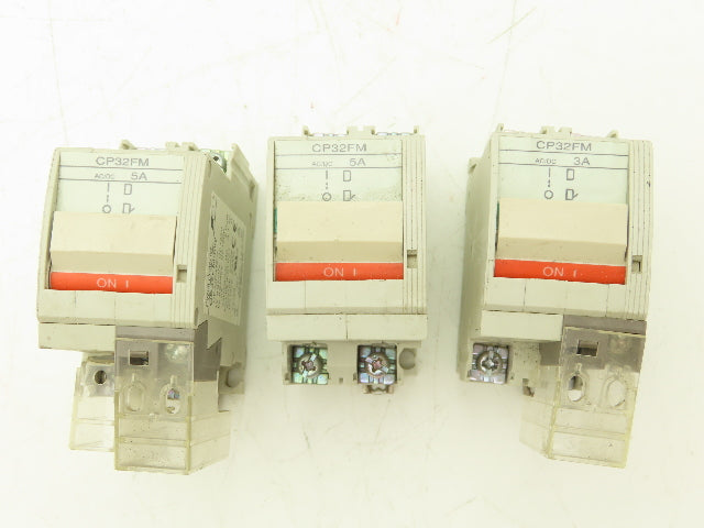 Fuji Electric CP32F-M005 | CP32F-M003 Circuit Breakers 3A 5A Mixed Lot of 11