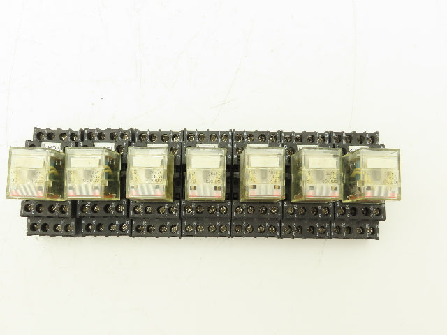Omron MY4 21Y2Y1 Relay 24VDC Coil 250VAC/30VDC 5A | A-B 700-HN Base | Lot of 7