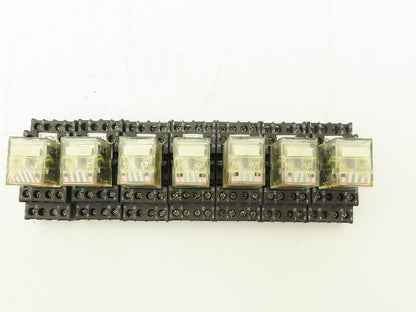 Omron MY4 21Y2Y1 Relay 24VDC Coil 250VAC/30VDC 5A | A-B 700-HN Base | Lot of 7
