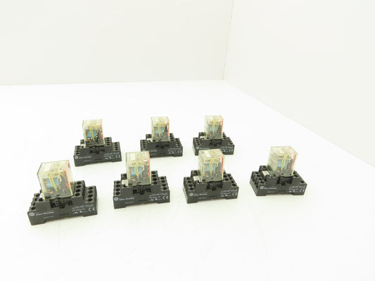 Omron MY4 21Y2Y1 Relay 24VDC Coil 250VAC/30VDC 5A | A-B 700-HN Base | Lot of 7