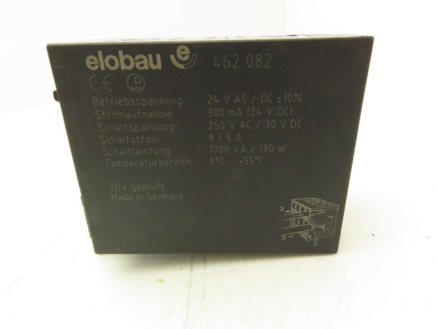 elobau 462 082 Safety Relay 24V AC/DC 300mA Coil 250VAC 8A/30VDC 5A 190W