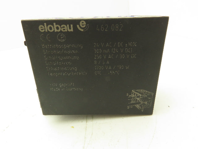 elobau 462 082 Safety Relay 24V AC/DC 300mA Coil 250VAC 8A/30VDC 5A 190W
