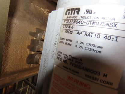 CKD RGIT140-008300S1F1 Rotary Indexer Table 8-Stop 300° 230V 3PH 40:1 Drive