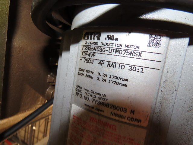 CKD RGIT140-008300S1F1 Rotary Indexer Table 8-Stop 300° 230V 3PH 30:1 Drive