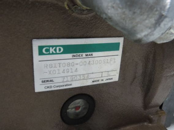CKD RGIT080-004300S1F1 Rotary Indexer Table 4-Stop w/Torque Limiter 230V 30:1