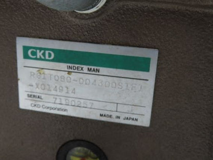 CKD RGIT080-004300S1F1 Rotary Indexer Table 4-Stop w/Torque Limiter -No Drive-