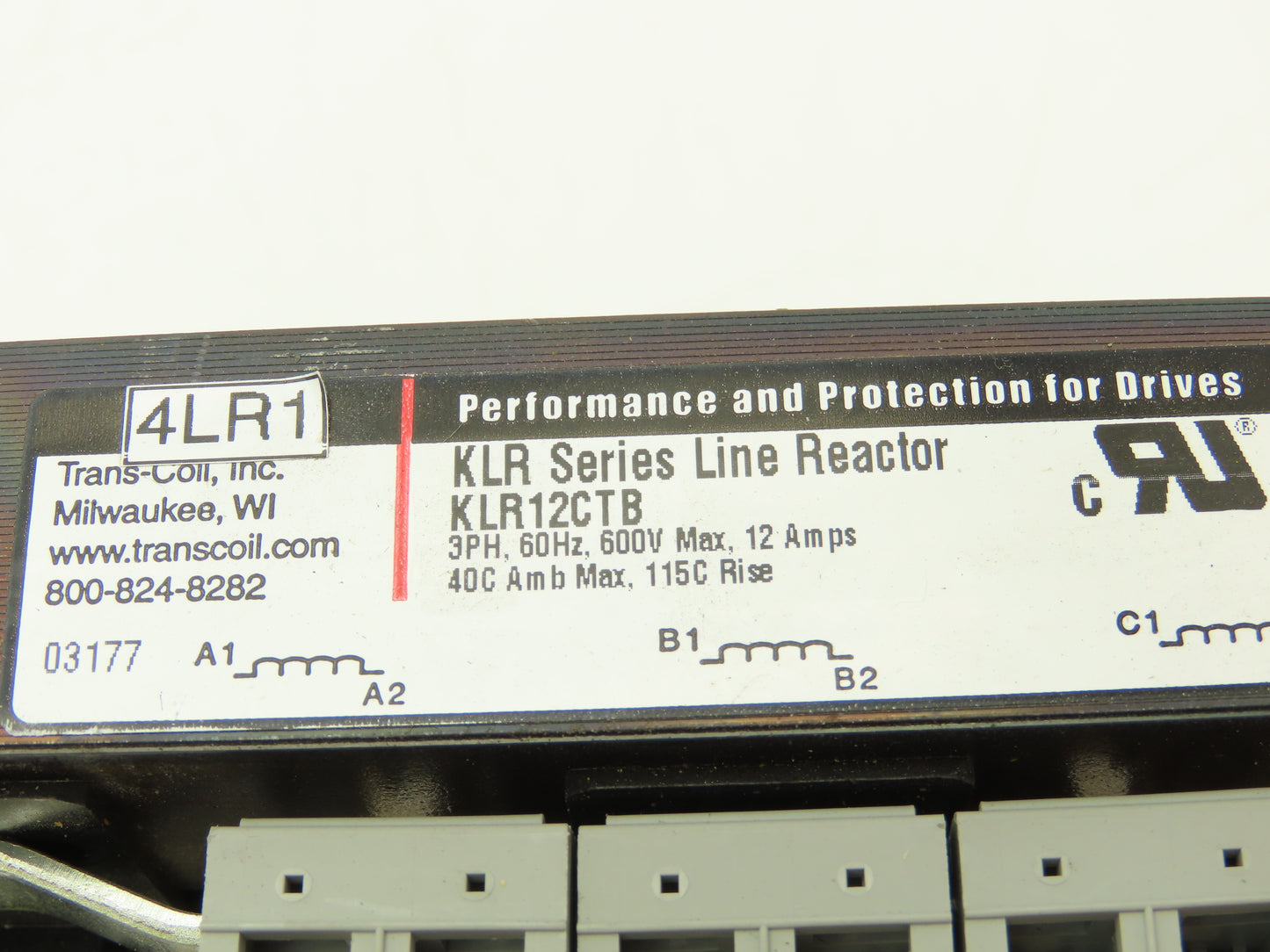 Trans-Coil KLR8CTB KLR12CTB Line Reactor 3PH 600V 8A 12A Mixed Lot of 2