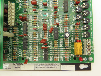 Warner Electric Q7006 DC Motor Drive 1HP 90/180VDC 5A Arm. | 100/200VDC 1A Field