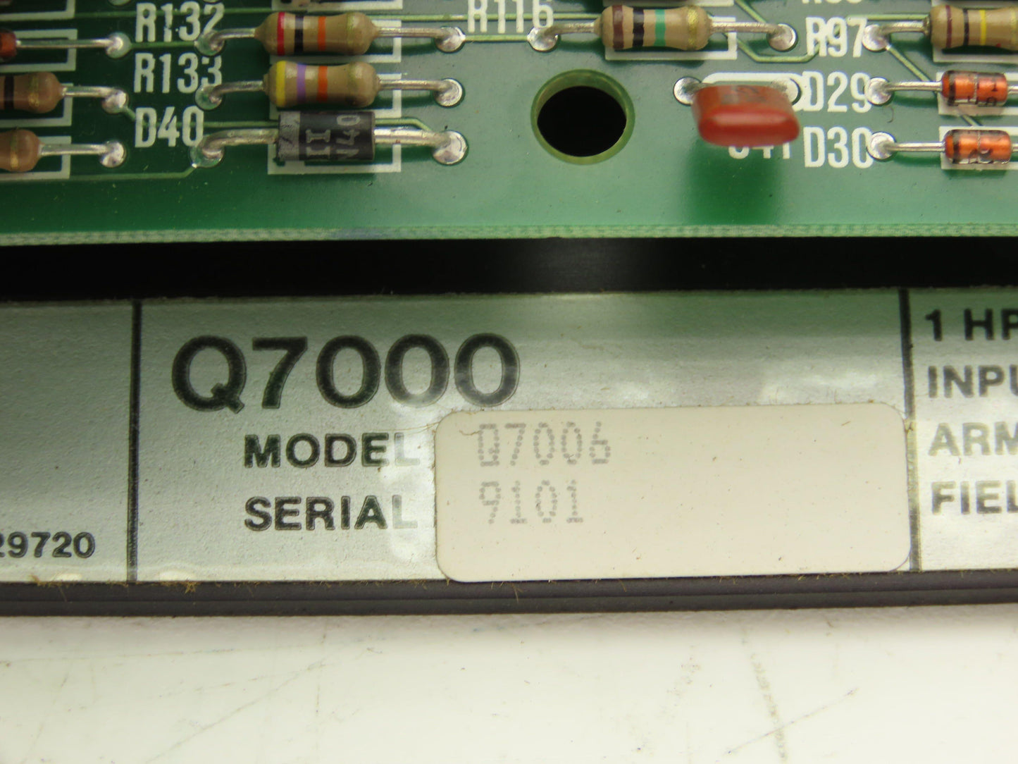 Warner Electric Q7006 DC Motor Drive 1HP 90/180VDC 5A Arm. | 100/200VDC 1A Field