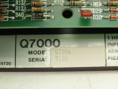 Warner Electric Q7006 DC Motor Drive 1HP 90/180VDC 5A Arm. | 100/200VDC 1A Field