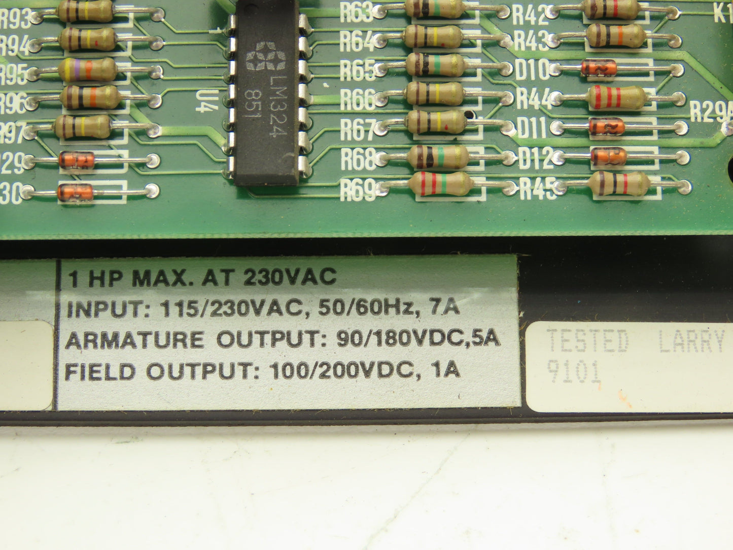 Warner Electric Q7006 DC Motor Drive 1HP 90/180VDC 5A Arm. | 100/200VDC 1A Field