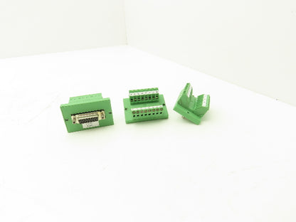 Phoenix Contact DFLK-D15 SUB/B Terminal to D-SUB Connector 15-Pin Lot of 3
