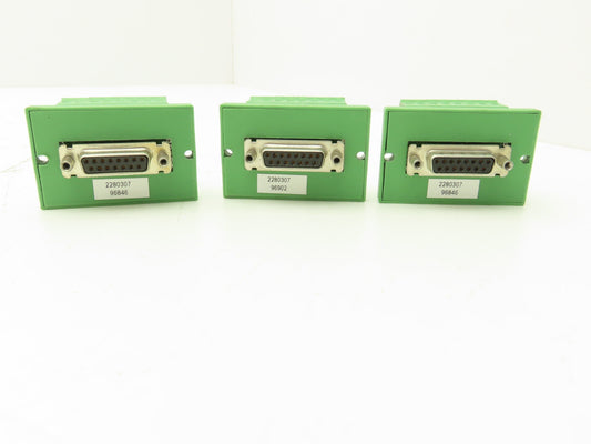 Phoenix Contact DFLK-D15 SUB/B Terminal to D-SUB Connector 15-Pin Lot of 3