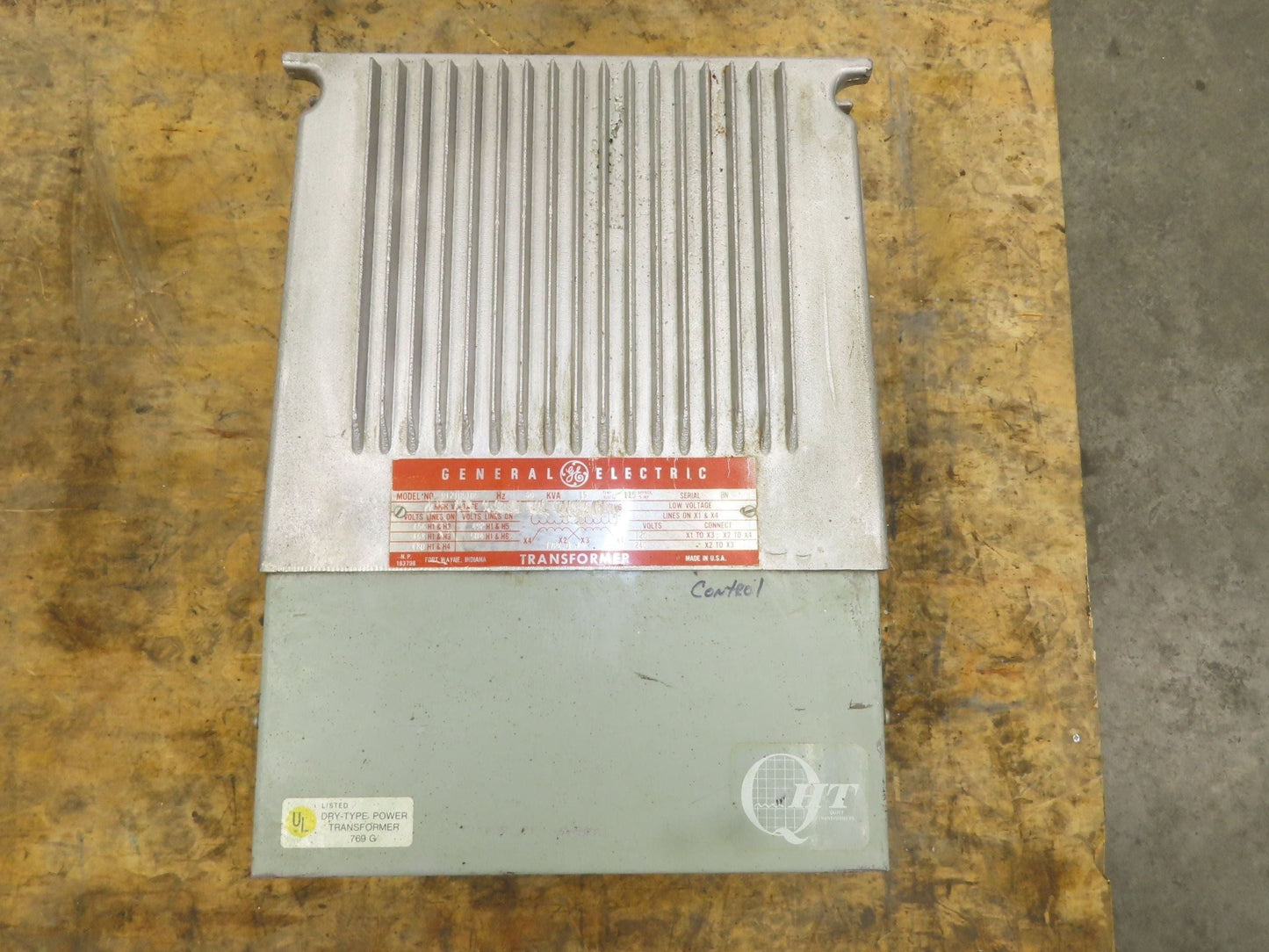 GE 9T21B9109 Stepdown Power Transformer 15 kVA 1Ph HV 480V LV 120/240V
