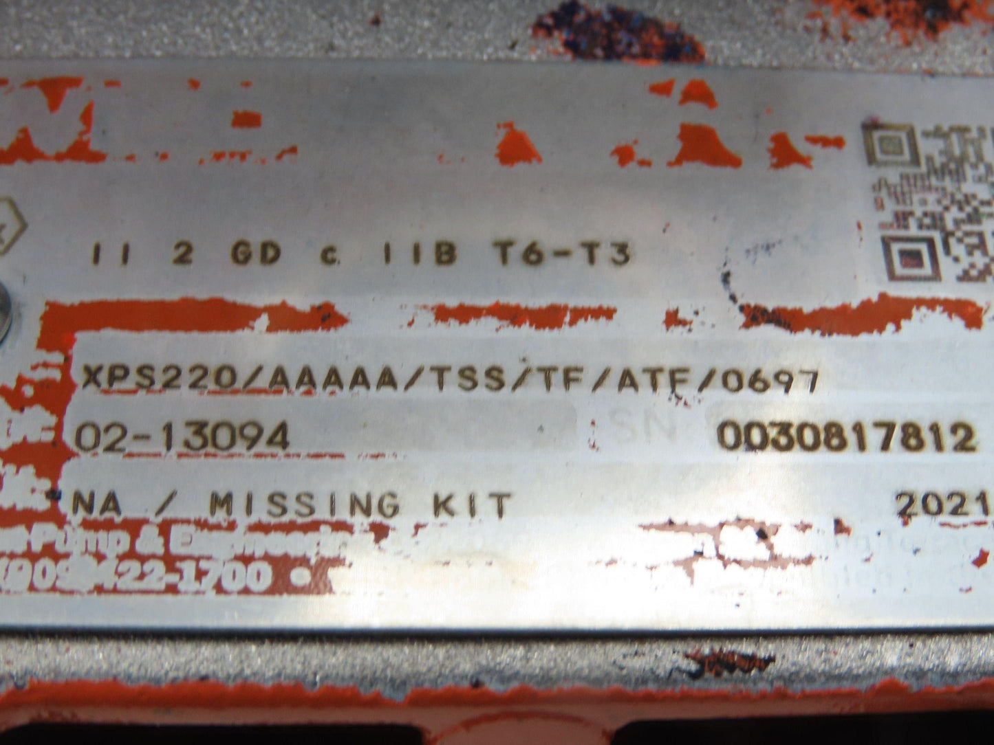 Wilden XPS220/AAAAA/TSS/TF/ATF/0697 Pneumatic Diaphragm Air Pump 1" Alum. 52gpm