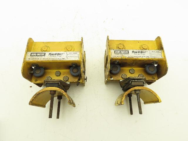 Aero-Motive Pow-R-Belt 0674411 Festoon Flat Cable Trolley 2-1/4" I-Beam Lot of 2