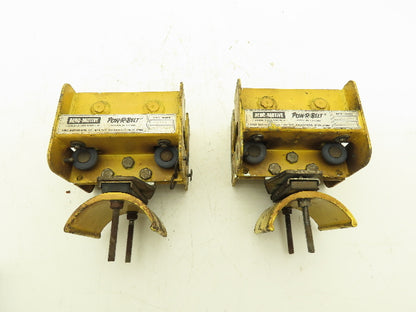 Aero-Motive Pow-R-Belt 0674411 Festoon Flat Cable Trolley 2-1/4" I-Beam Lot of 2