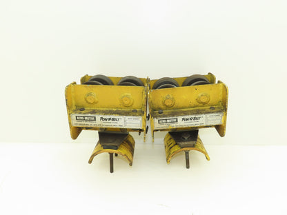 Aero-Motive Pow-R-Belt 0674411 Festoon Flat Cable Trolley 2-1/4" I-Beam Lot of 2