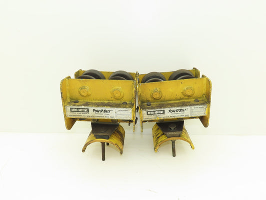 Aero-Motive Pow-R-Belt 0674411 Festoon Flat Cable Trolley 2-1/4" I-Beam Lot of 2