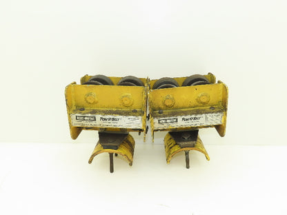 Aero-Motive Pow-R-Belt 0674411 Festoon Flat Cable Trolley 2-1/4" I-Beam Lot of 2