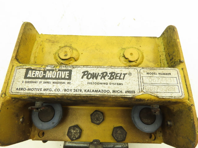 Aero-Motive Pow-R-Belt 0674431 Festoon Flat Cable Lead Trolley *Bad Wheel*