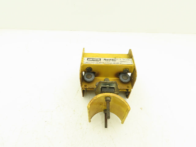 Aero-Motive Pow-R-Belt 0674411 Festoon Flat Cable Trolley  *Bad Wheel*