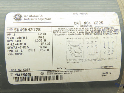 Scot 11 Cast Iron Centrifugal Pump 1.25"x 1" NPT 2Hp 230/460V 3PH 56J