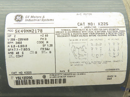 Scot 11 Cast Iron Centrifugal Pump 1.25"x 1" NPT 2Hp 230/460V 3PH 56J