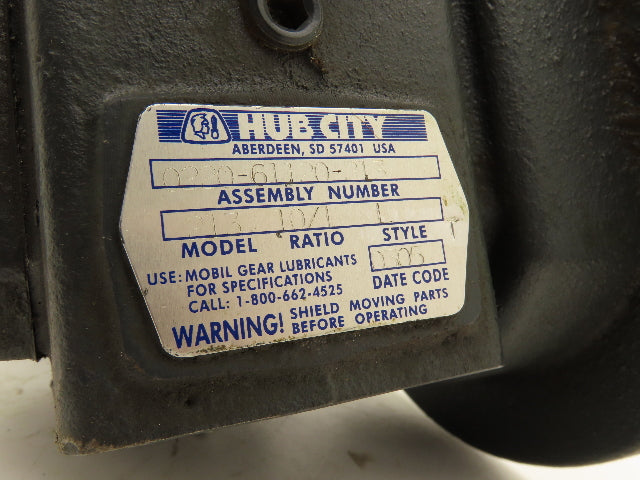 Hub City 213 Worm Gearbox 10:1 Reducer 2.5Hp 175 RPM 56C Hollow Shaft Style L