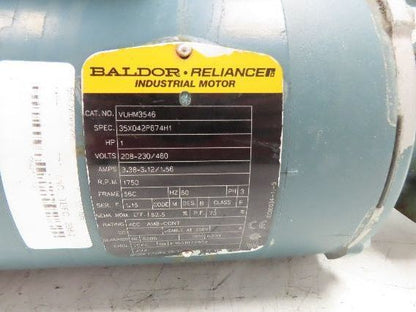 Baldor/Tigear 17Q10L56 Gear Motor 10:1 Reducer 175RPM 1HP 230/460V 3PH RH 56C