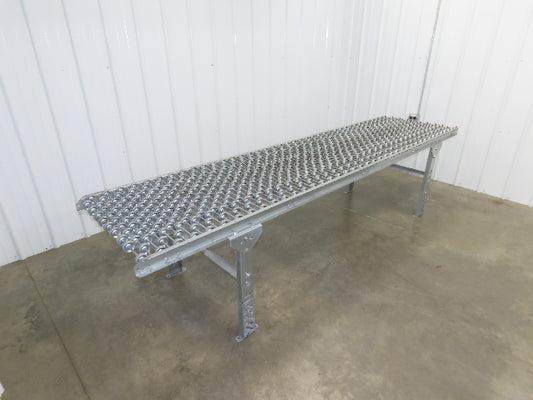 30"x 10' Galvanized Skatewheel Conveyor 28"BF Steel Gravity Roller Adj Height