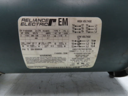 Dodge Reliance 17Q05LR14 Gear Motor 5:1 Reducer 345RPM 2Hp 230/460V Dual Shaft