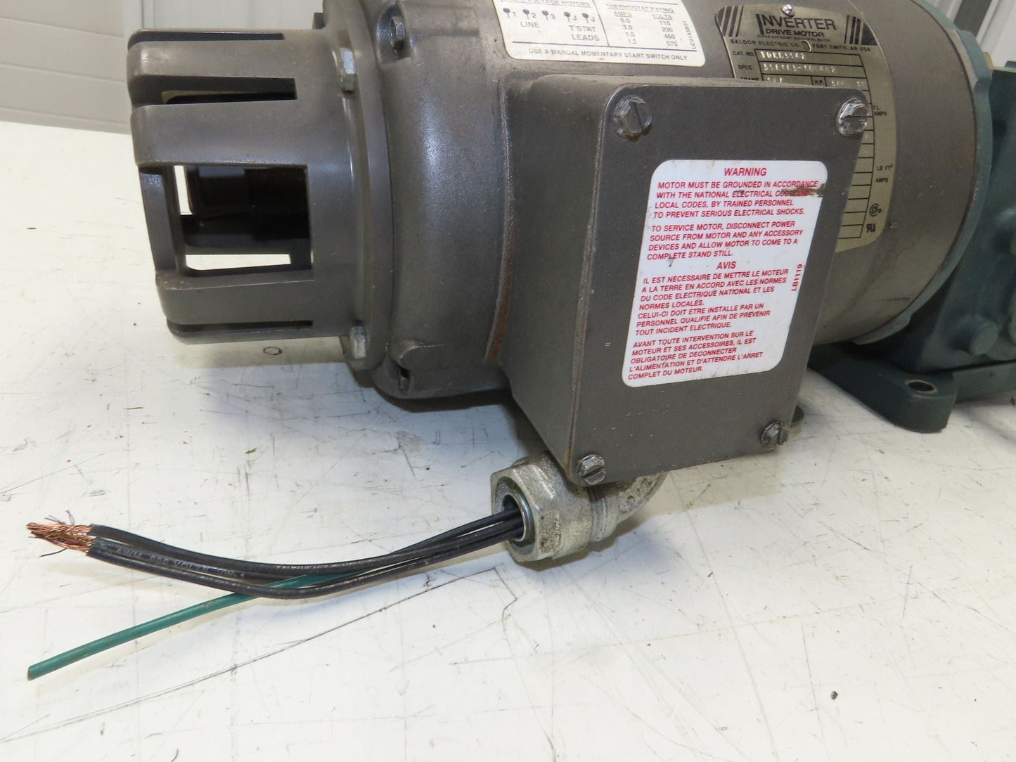 Dodge Baldor 17Q20R56 Gear Motor 20:1 Reducer 86 RPM 3/4Hp 230/460V 3PH RH 56C