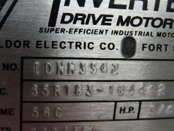 Dodge Baldor 17Q20R56 Gear Motor 20:1 Reducer 86 RPM 3/4Hp 230/460V 3PH RH 56C