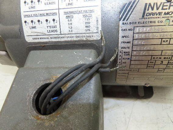 Dodge Baldor 17Q20R56 Gear Motor 20:1 Reducer 86 RPM 3/4Hp 230/460V 3PH RH 56C