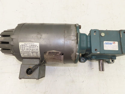 Dodge Baldor 17Q20R56 Gear Motor 20:1 Reducer 86 RPM 3/4Hp 230/460V 3PH RH 56C